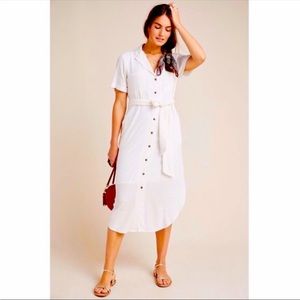 Maeve by Anthropologie Aria Textured Shirt Dress
